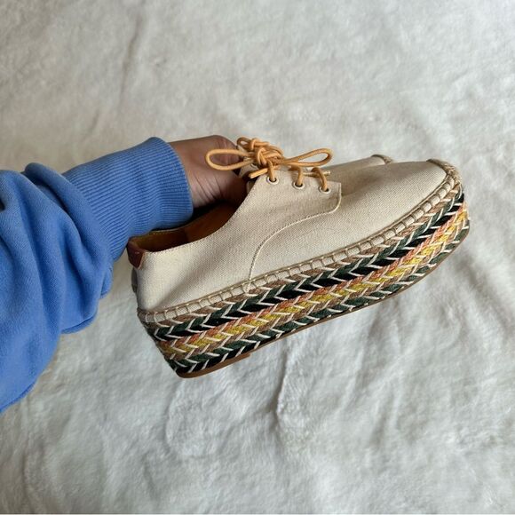 Tory Burch Shoes - Tory Burch Multicolor Platform Oxford Espadrilles Women’s Size 7